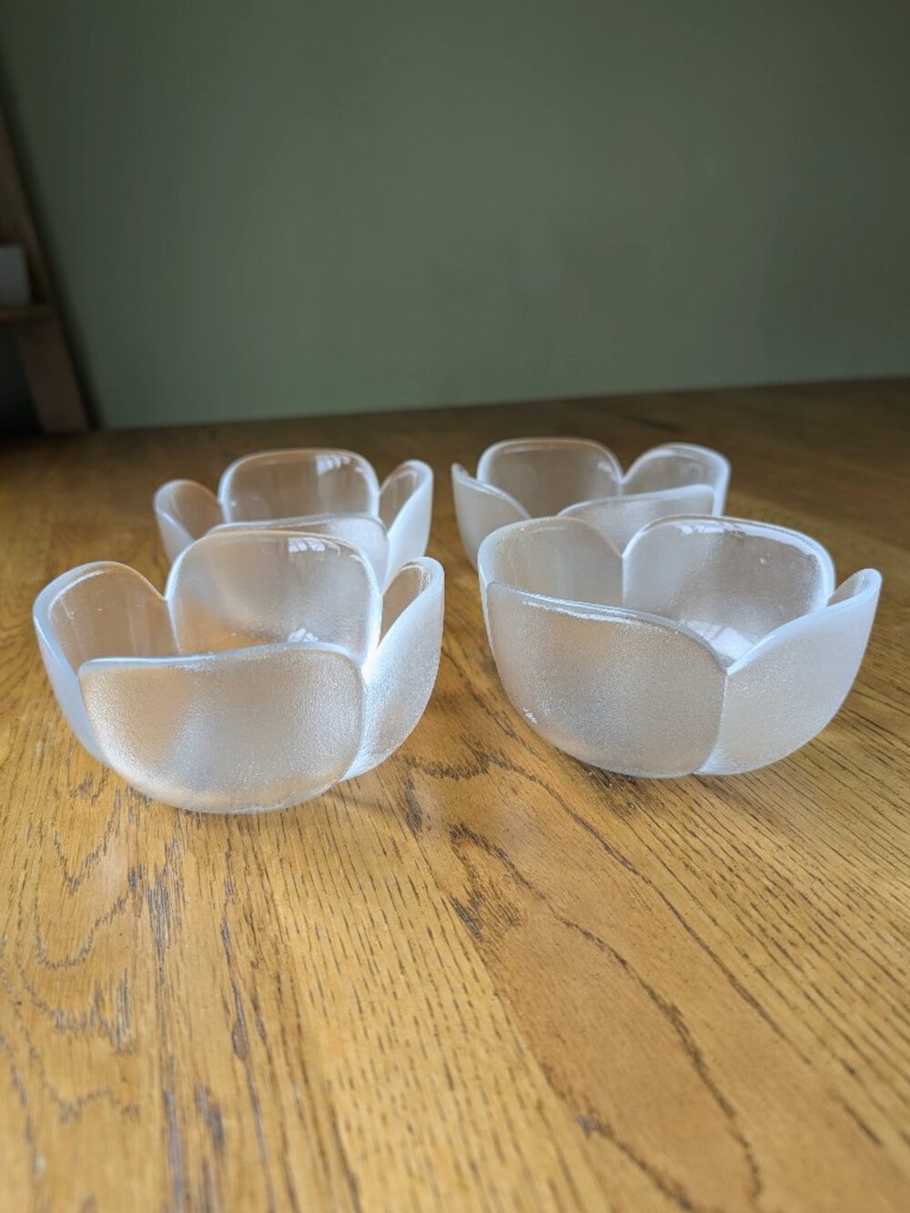 Vintage Rosenthal Studio Line Frosted Petal Bowls - Set of 4 - Bjorn Wiinblad